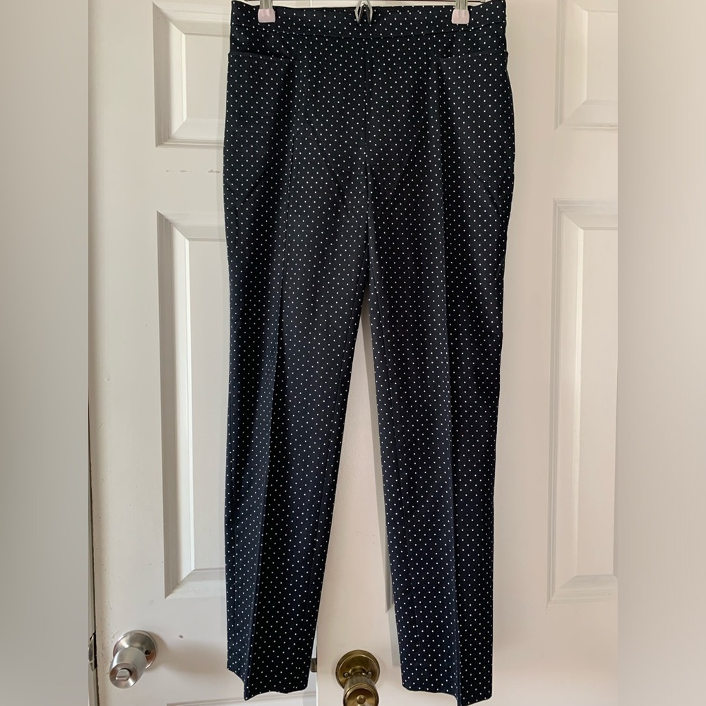 Akris Punto Black Polka Dot Slim Pants
